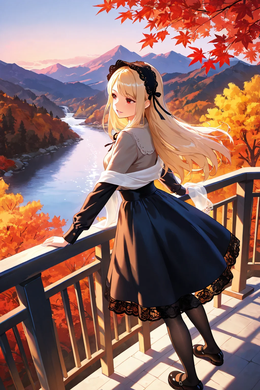 Beautiful Girl in the Mountains