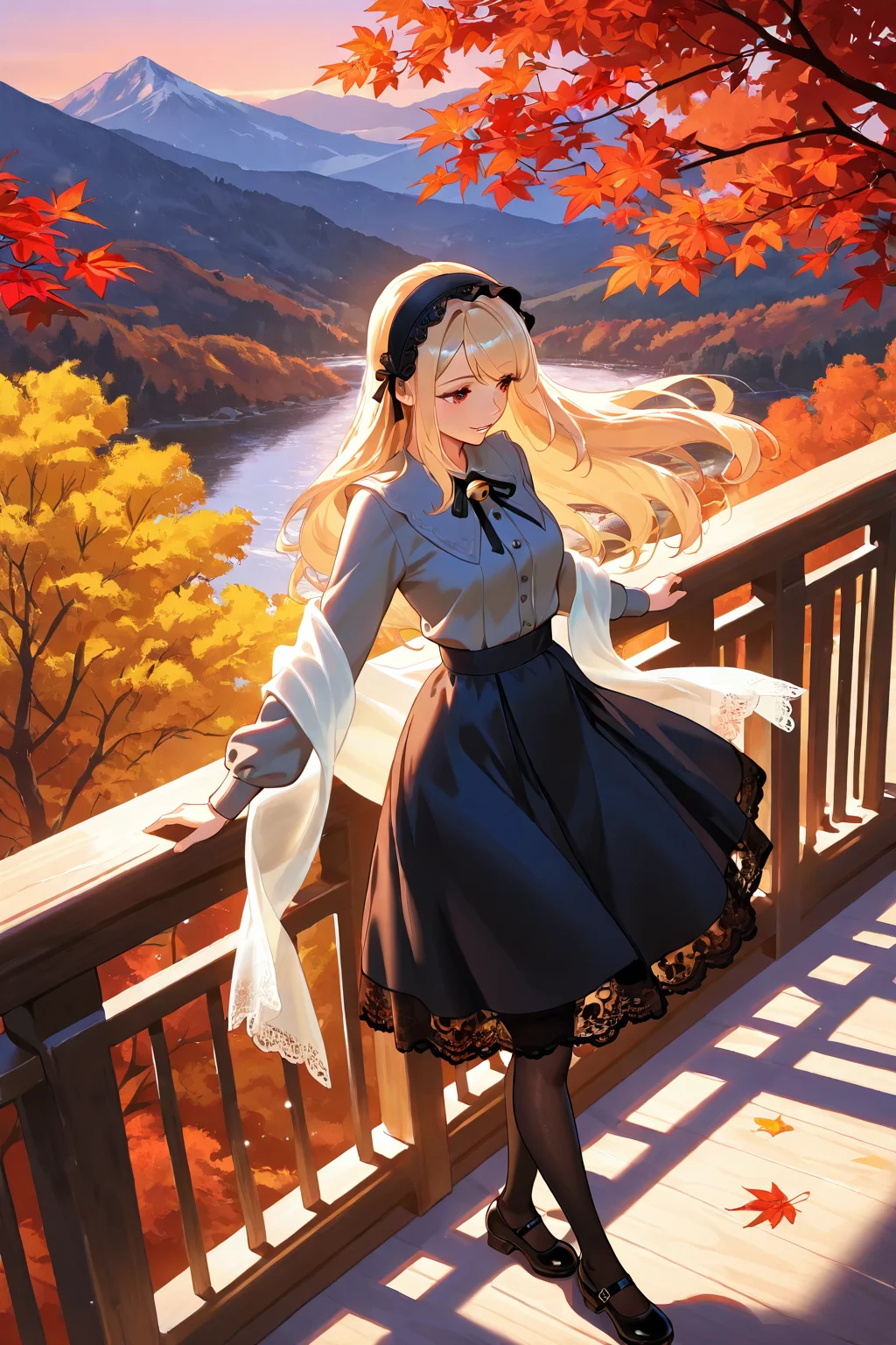 Beautiful Girl in the Mountains