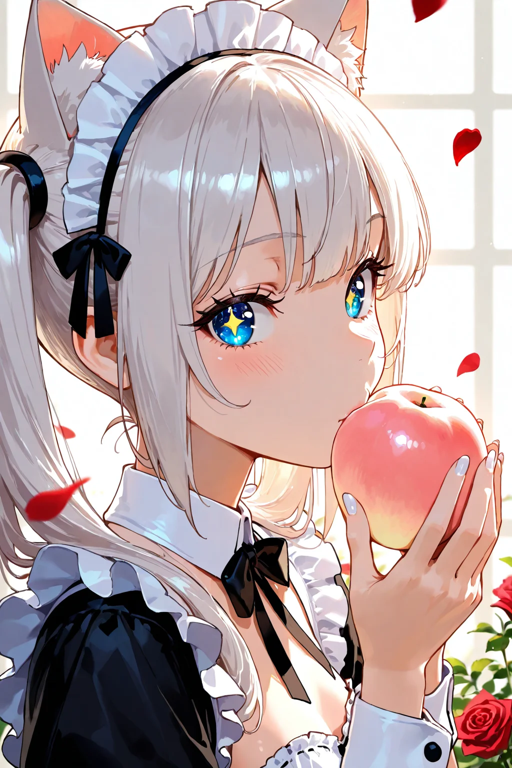 Girl Eating Peach