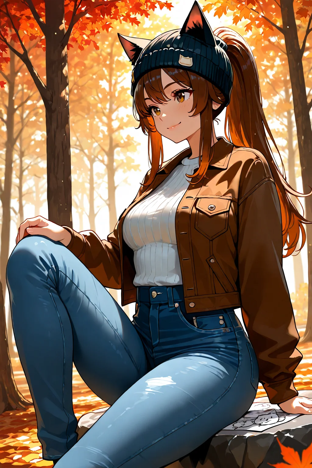 Girlfriend Sitting on a Wall