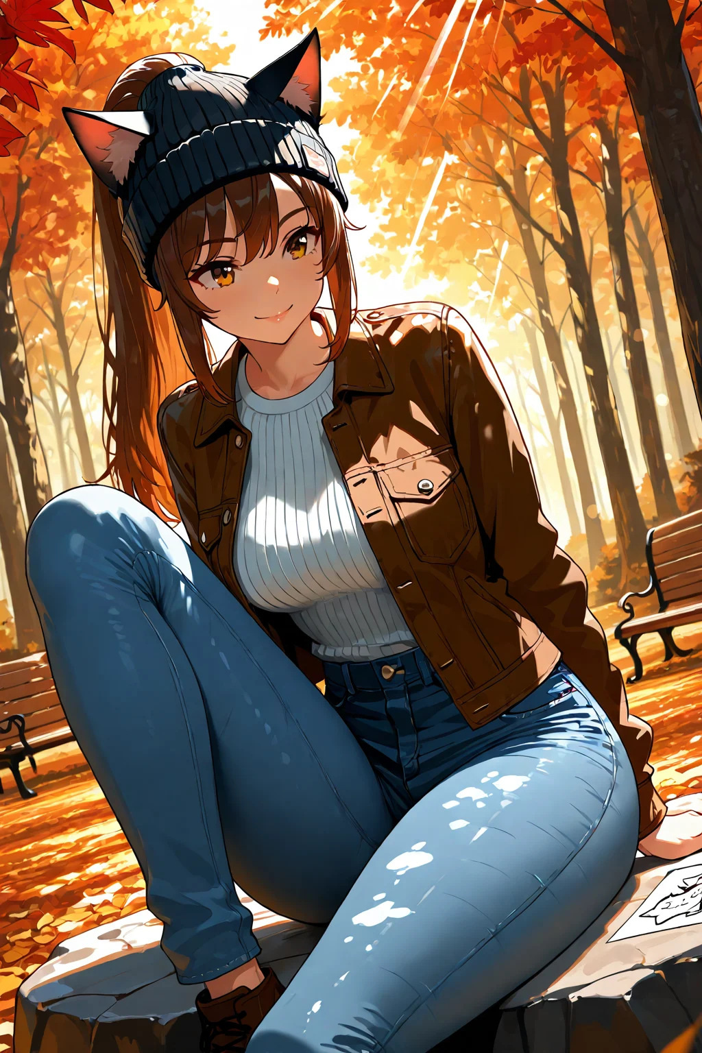 Girlfriend Sitting on a Wall