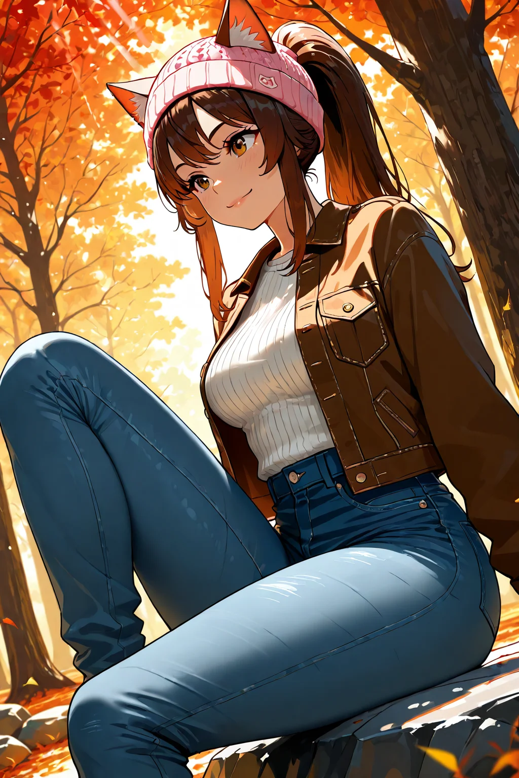 Girlfriend Sitting on a Wall