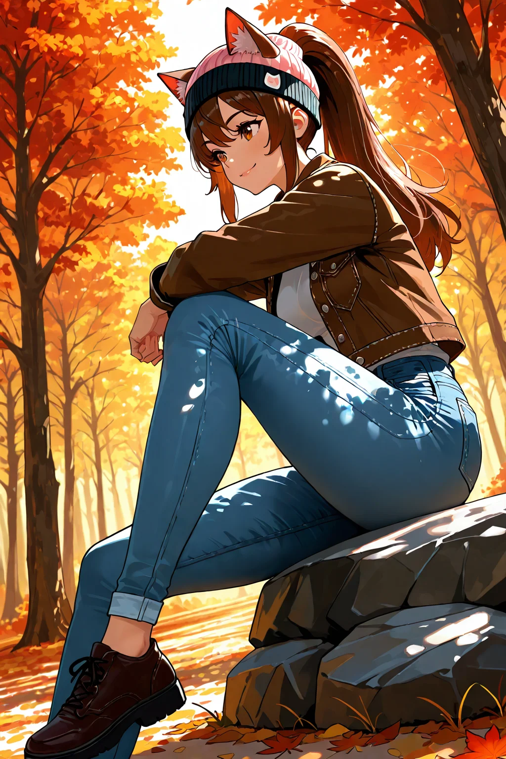 Girlfriend Sitting on a Wall