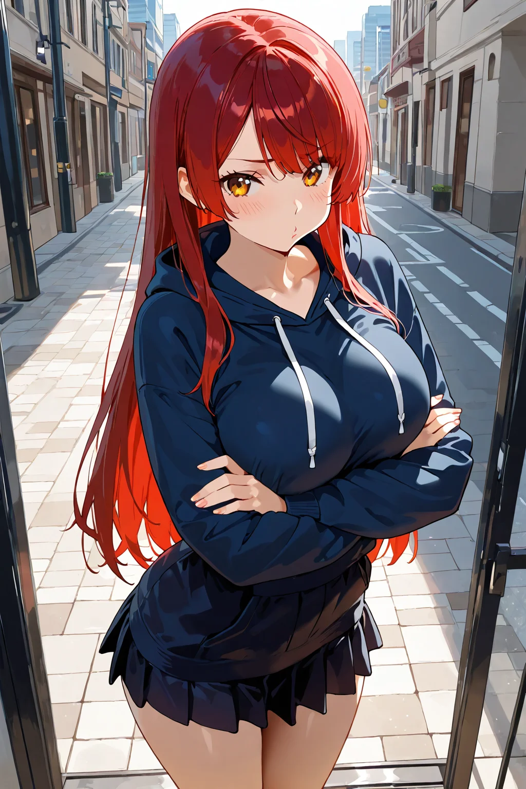 Tsundere girl is not happy