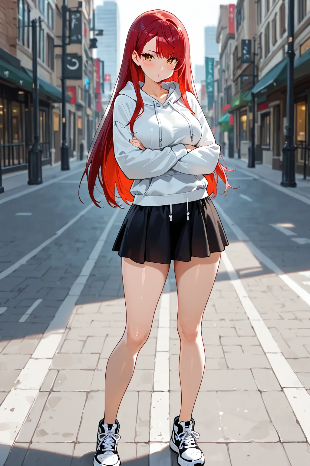 Tsundere girl is not happy