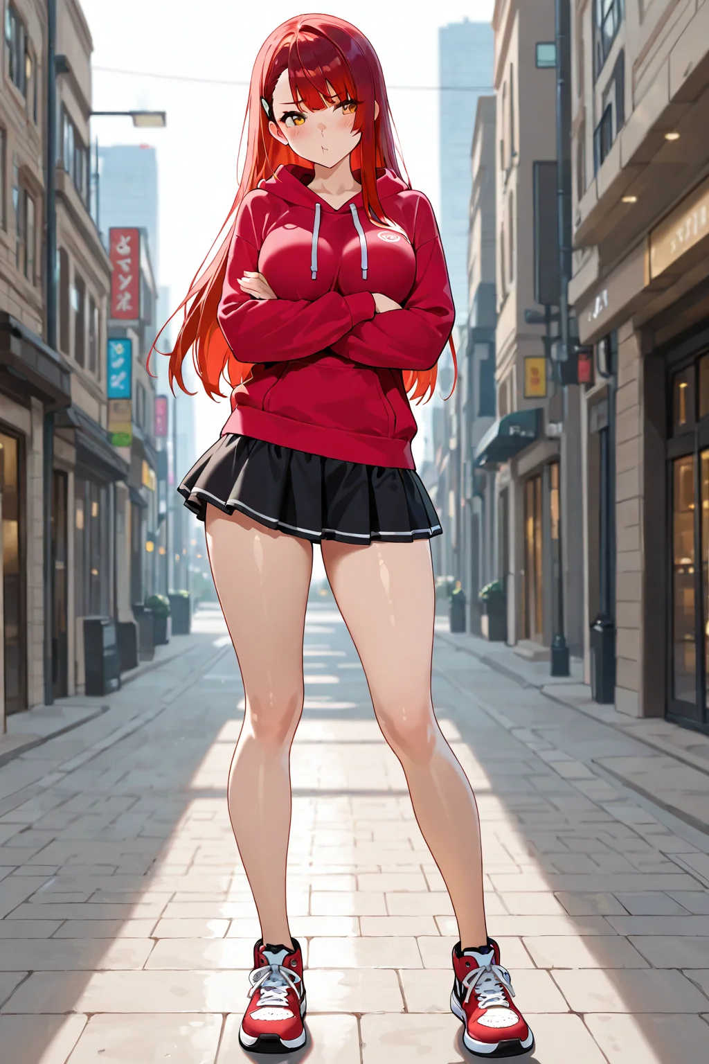 Tsundere girl is not happy