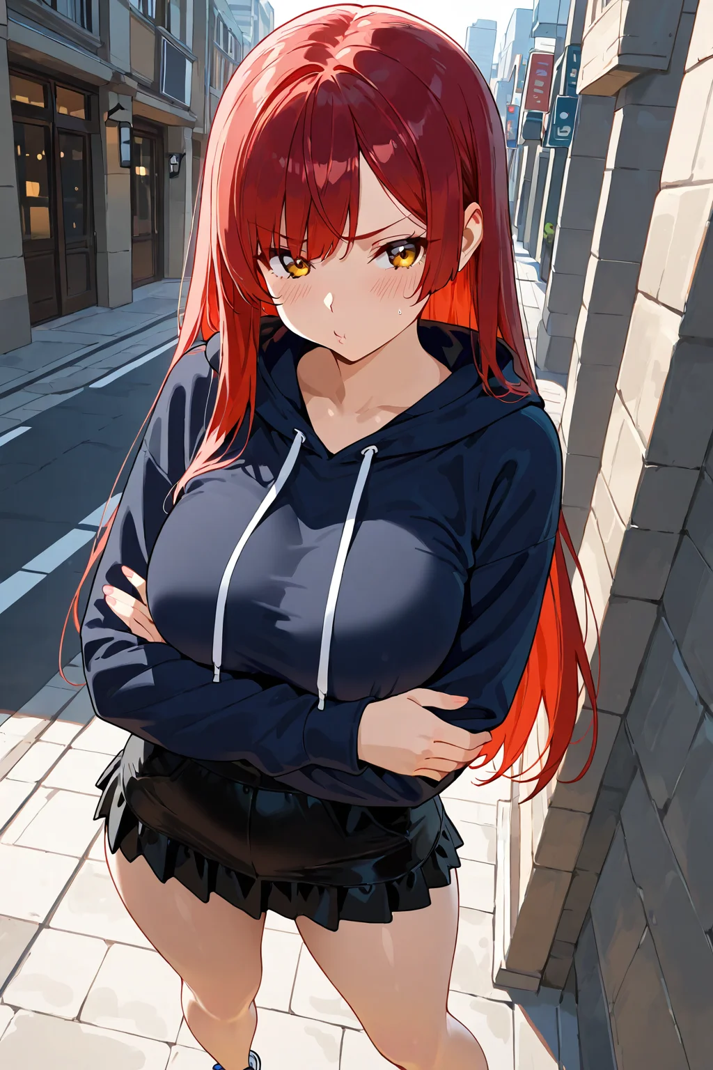 Tsundere girl is not happy