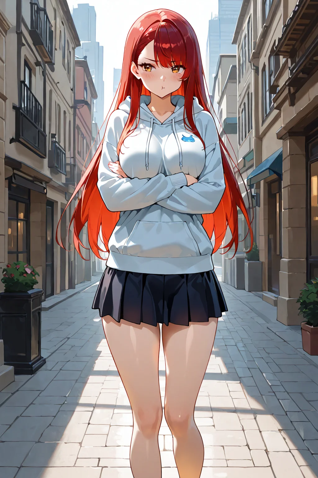 Tsundere girl is not happy